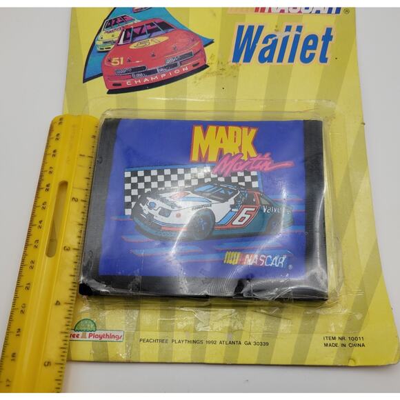 Vintage 1992 Peachtree Playthings Mark Martin NASCAR Wallet NOS READ - Picture 9 of 9